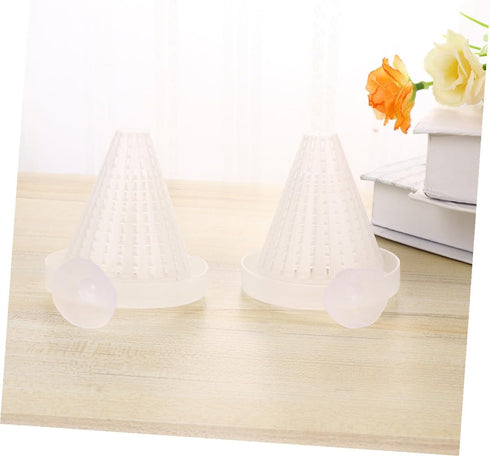 3pcs SHOWERORO Aquarium Red Worm Feeding Cups with Suction Cups Small Cone Feeder for Fish Tank Automatic Fish Feeder