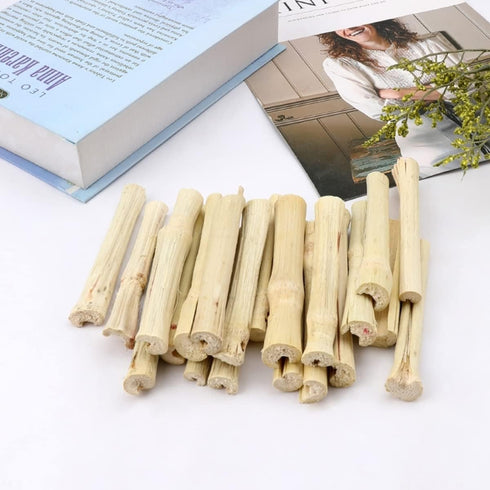 300g Chinchilla Snacks Sweet Bamboo Chew Toy for Rabbits Chew Sticks for Hamster Guinea Pig,Molar Treats Snack
