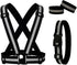 Reflective Running Gear - Reflective Vest & Reflective Armband & Reflective Belt 3 Pcs Set for Night Safety