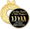 Happy Retirement Black Gold Golf Ball Marker with Hat Clip, Funny Accessories for Golf Fans