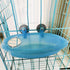 2 PCS Bird Bathtub with Mirror Toy, Durable Plastic Shower Tub Cleaning Tool for Small Parakeet Cockatiel.