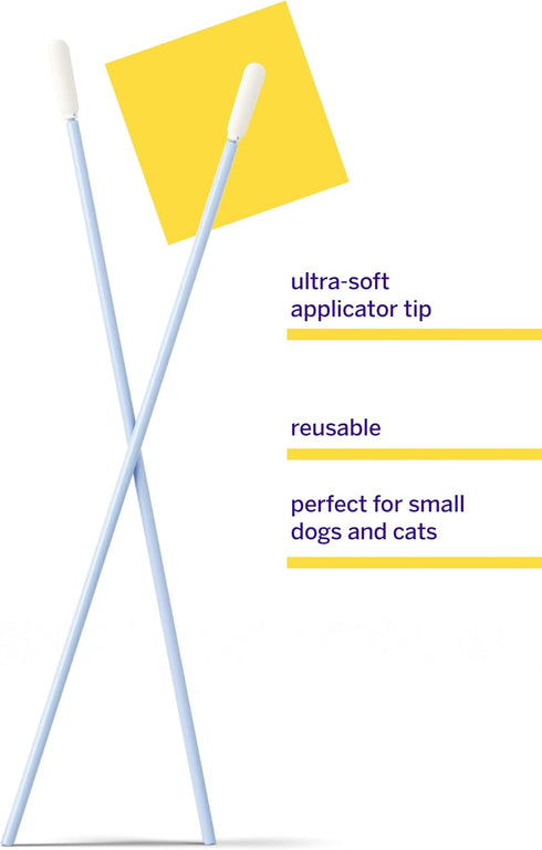 (50 Petsmile Professional Pet Toothpaste Applicator Swabs - Cat & Dog Toothbrush Alternative - Dental Care for Small