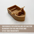 2 RB-5000 Floating Mini Rowboat Decor for Aquarium, Mini Boat Decorative Aquarium Floater, Floating Rowboat