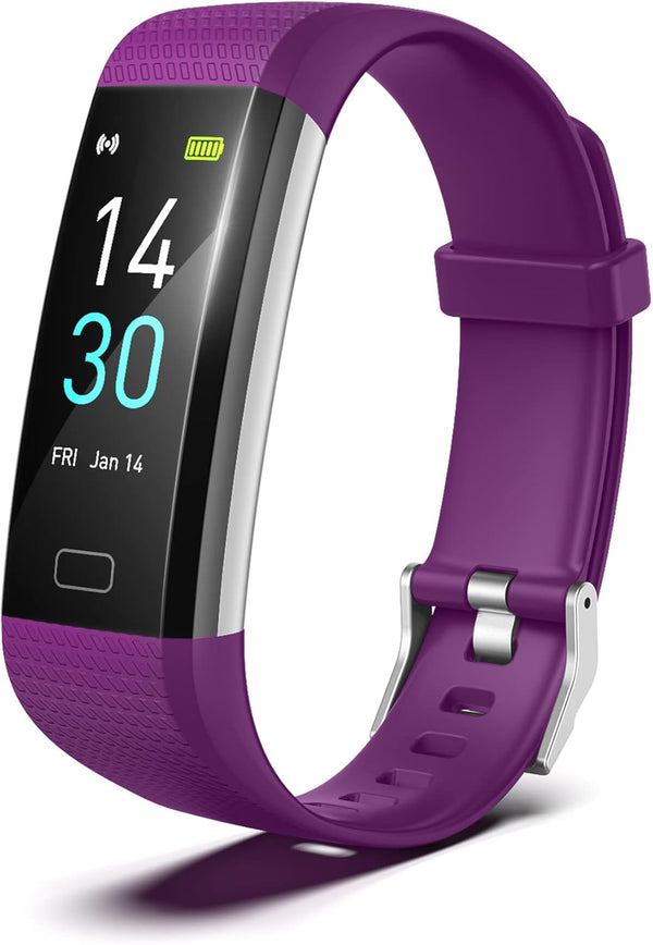 threesheep Fitness Tracker for Men and Women, Waterproof Smart Watch with Activity Tracker and Sleep Monitor (Purple)