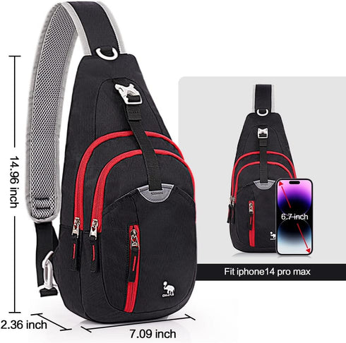Kimlee Sling Bag - Crossbody Bags for Men, Travel Hiking Chest Daypack for Women, Lightweight Over Shoulder