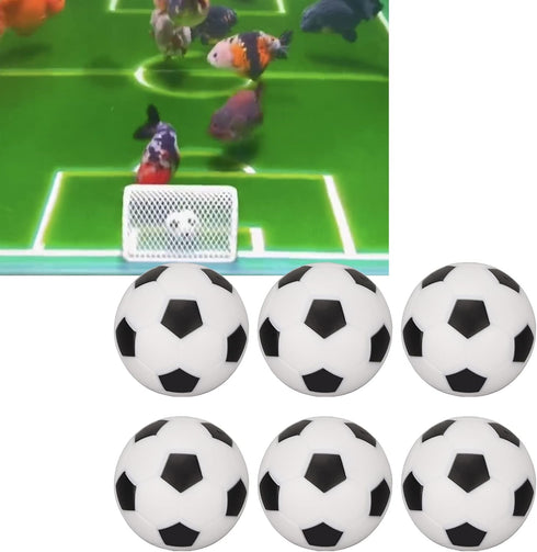 GLOGLOW Mini Soccer Aquarium Decoration, 10Pcs Fish Soccer Decoration Lifelike Shape Floating Fish Soccer Decoration for Aquarium Decoration (S)