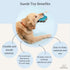 Natural Suede Leather Chew Toy for Adult Dogs and Puppies, Tough Durable Fun Chewing Interactive Pet Toy (Bone Shape)