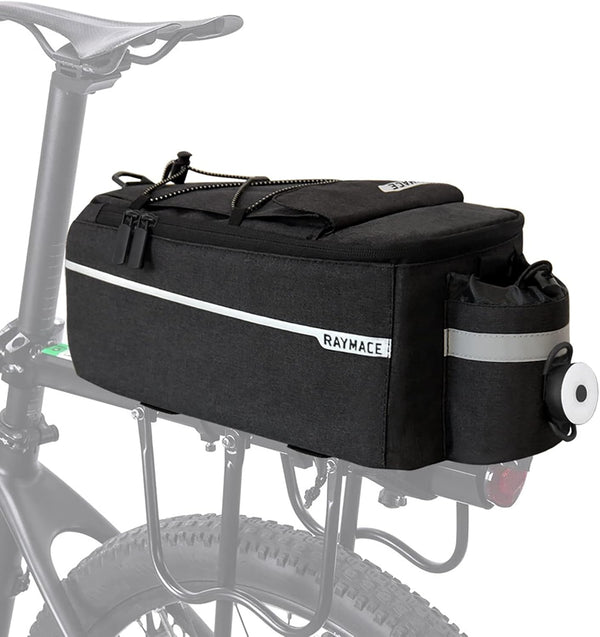 RAYMACE Bike Rear Rack Bag with Tail Light, Bike Truck Cooler Bag