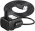 Mini USB Fountain Pump - Compact Submersible 5V Water Pump for Small Pond, Fish Tank, Long Cord, 180L/H (Black)