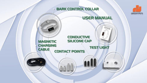 Touchscreen Automatic Bark Collar - Intelligent Bark Deterrent Device with Safe Sound Vibration Shock Mode