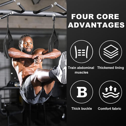 Hanging Ab Straps for Pull Up Bar, Padded Arm Support Slings for Abdominal Muscle Building