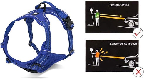 Truelove No Pull Dog Harness, Easy Control Handle with 2 Leash Attachments, Reflective Adjustable Pet Vest