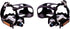 YBEKI Bike Pedals with Toe Clip and Straps - 9/16-Inch Spindle Resin/Alloy Pedals for Exercise and Outdoor Bicycles