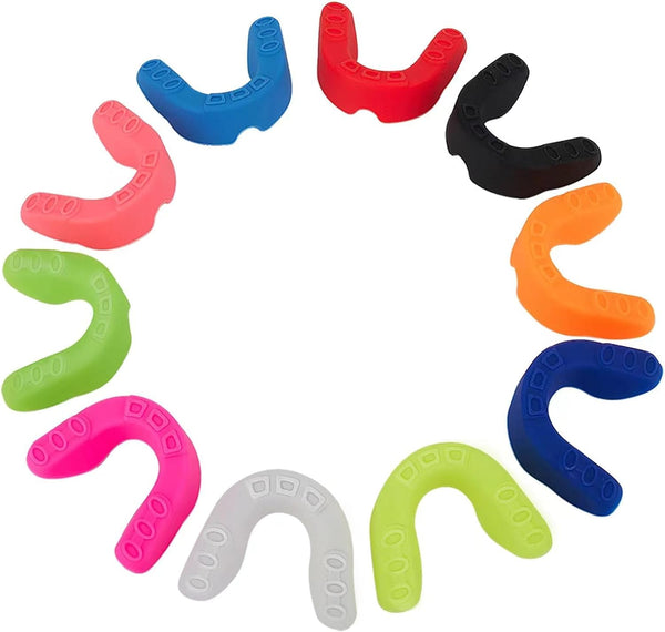 Sports Mouth Guards, Gum Mouthguard Teeth Armor for Boxing, Basketball, Football, Rugby (Multiple Colors, 10 Count)