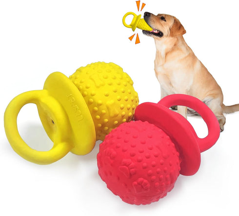 Latex Chew Dog Toys, Novelty Squeaky Pacifier Dog Toys for Teething Puppies,