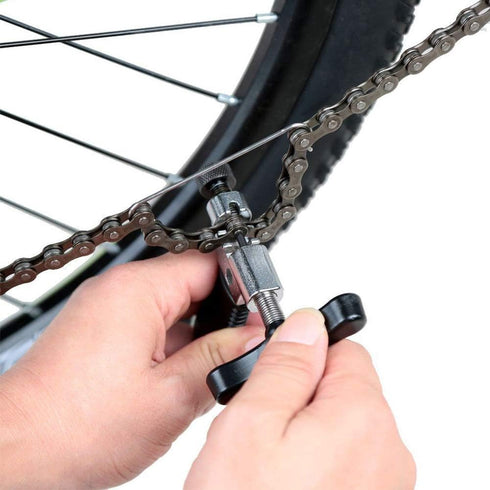 Universal Bike Chain Splitter, Breaker Repair Tool for Bicycle Chain Removal/Install with Chain Hook