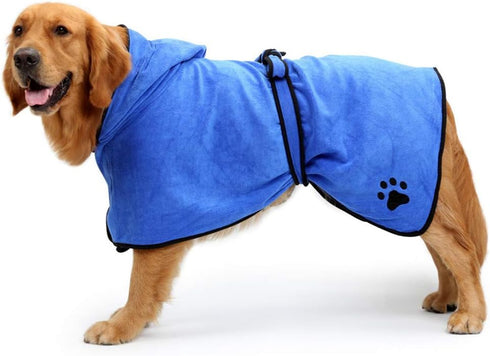 PJDDP Dog Bathrobe,Soft Pet Bath Towels,Dog Blanket,Quick Drying Microfiber Bathrobe Hooded for Dog