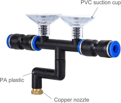 REPTI ZOO Adjustable Fine Misting Spray Nozzles, 4 Pieces, Water for Reptiles