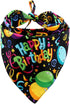 Small Black Dog Birthday Bandana Triangle Bibs Scarf Accessories