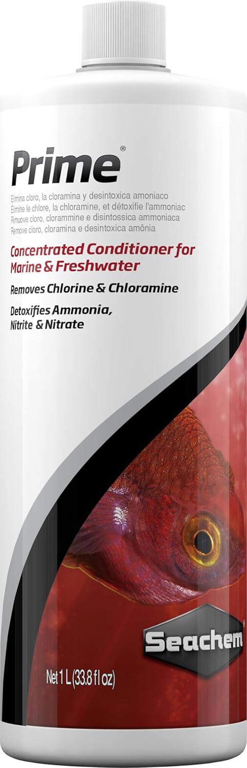 Seachem 437 Prime Fresh and Saltwater Conditioner - Chemical Remover and Detoxifier