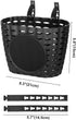 Kids Bike Basket with Adjustable Straps, Handlebar Bicycle Basket for Children Bike Accessories (Black)