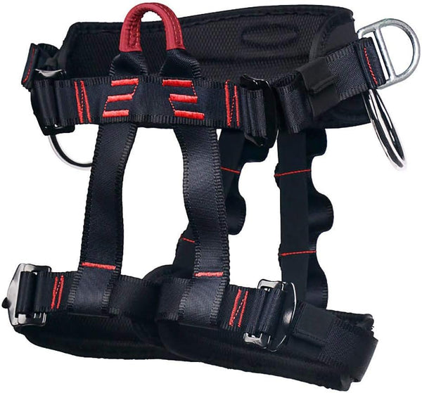 X XBEN Professional Rock Climbing Harness, Red Work Safety Belt