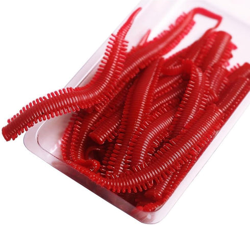 Generic 10Pcs 8Cm 6 Simulation Sand Silkworm Fishing Lures, Soft TPR Sea Earthworm Baits With Shrimp Scent, Stretchable