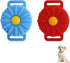 FuninCrea Sunflower Pet Apple AirTag Case for Collar, Durable Silicone Holder for Dogs and Cats