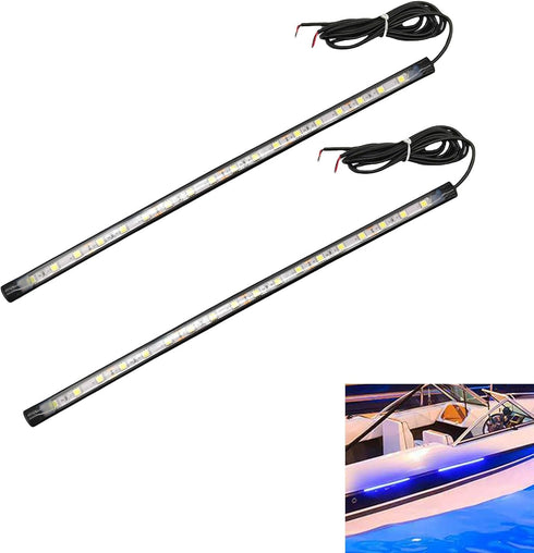 2Pack Boat Interior Lights, Waterproof Navigation Lights Marine LED Lights with Adhesive LED Strip Lights for Night