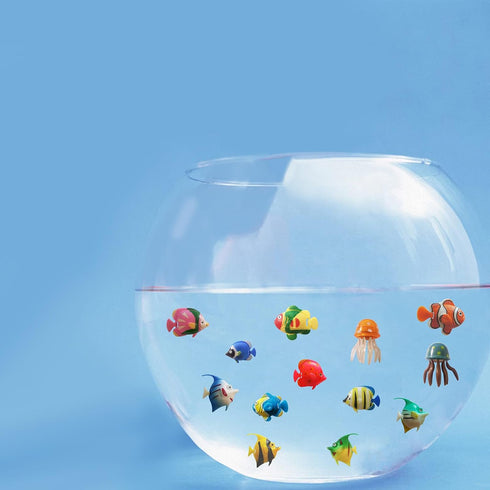 YUDA 7 PCS Fake Fishes for LED Sensory Bubble Tube Floor Lamp Decoration, Plastic, Random Styles