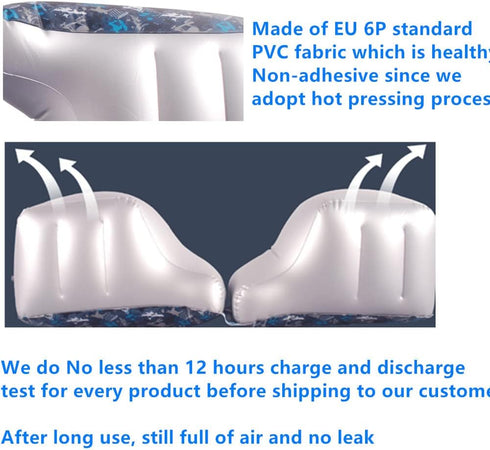Berocia Inflatable Car Air Mattress Back Seat Bed, Universal Back Seat Gap Filler Pad Extender for SUV Camping Sleeping