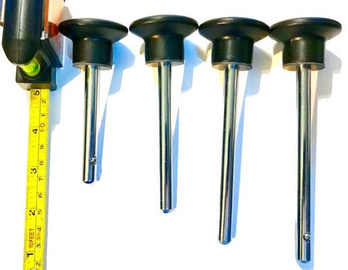 Pin, Tensile - 3/8 Diameter | 5-1/2" Locking Space | Jumbo Round Black HARD Plastic Knob