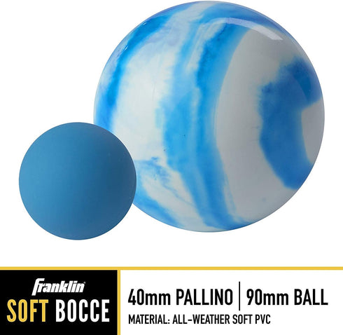 Set 8 1 Set Franklin Sports Bocce Ball All Weather Bocce Balls and Pallino Beach, Backyard Lawn or Outdoor Party Game