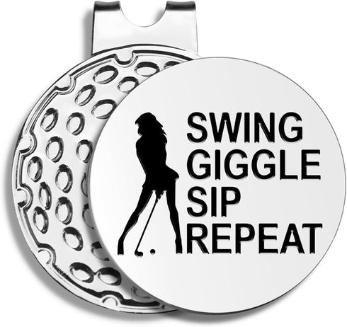 Funny Golf Ball Markers with Hat Clip, Men Golf Accessories for Dad, Husband, Grandpa Gifts