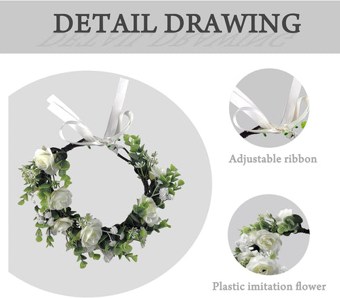 Dog Wedding Flower Collar,dog flower collar,rose flower crown,flower crown,dog wedding collar,flower dog collar,for Weddings Flower Ring Pets Cats and Dog,Pet Photo Prop.