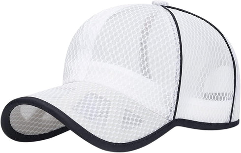 YOLAI Casual Men Women Fashion Patchwork Hollow Baseball Cap Mesh Breathable Adjustable Hat