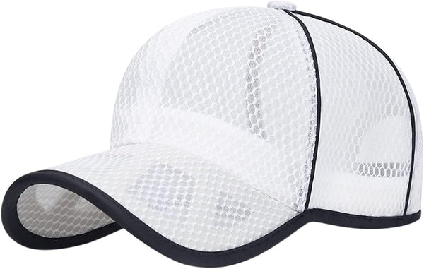 YOLAI Casual Men Women Fashion Patchwork Hollow Baseball Cap Mesh Breathable Adjustable Hat