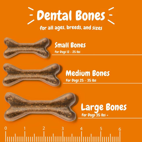 Zesty Paws Dental Bones for Large Dogs, 24 ct - Fights Tartar & Plaque, Supports Gum, Teeth, Bone Health