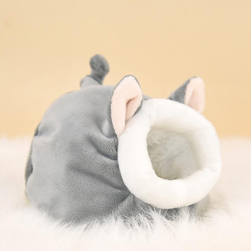 WTWU Set Winter Velvet Hamster House Guinea Pigs House Warm Nest Small Animal Nest Winter Warm Cage for Hamster Rodents