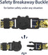 Breakaway Cat Collar with Bells & Kabuki Charm - Adjustable Chirimen Japanese Cat Collar for Kittens and Small Dogs