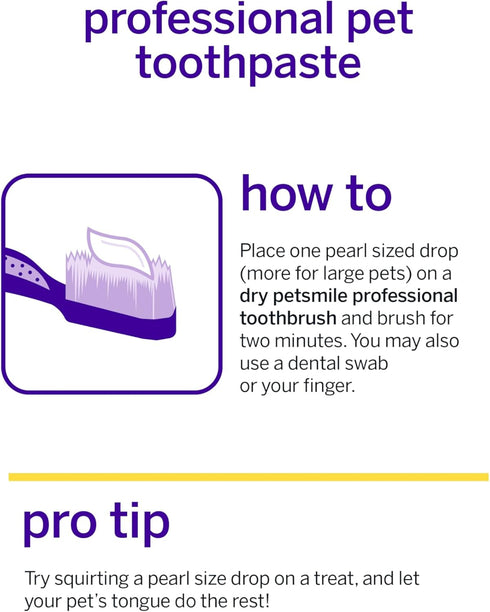 4.2 Oz) Petsmile Professional Pet Toothpaste for Cats & Dogs - VOHC Accepted Toothpaste - Clinically Proven to Control
