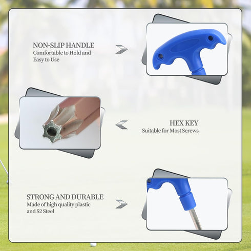 Golf Wrench Driver Tool, T20 Golf Head Adjustment Accessory for Driver Shaft Adapter