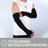 KUHNMARVIN 2 Pairs Compression Arm Sleeves - UV Protection Cooling Tattoo Cover Up for Basketball Football