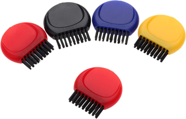 MUXSAM Pocket Golf Club Groove Brush, Mini Golf Club Brushes, Portable Soft D-Brush 5-Pack for Cleaning Golf