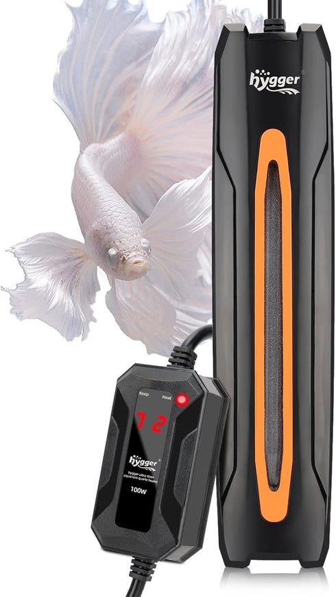 hygger 300W Aquarium Heater - Quartz Fish Tank Heater with LED Digital Display Thermostat for 40-80 Gallon Tanks