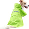 NACOCO Large Dog Raincoat Adjustable - Lightweight Waterproof Rain Jacket Poncho with Reflective Strip (M, Green)