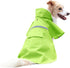 NACOCO Large Dog Raincoat Adjustable - Lightweight Waterproof Rain Jacket Poncho with Reflective Strip (M, Green)