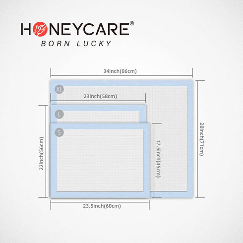 Honey Care All-Absorb Puppy Training Pads, Ultra Absorbent, Odor Eliminating, Leak-Proof 5-Layer 22"x23" Pads
