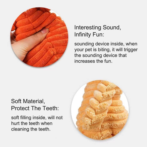 MEETCARE Plush Dog Toys for Small Medium Dogs - Interactive Squeaky Sound Toy, Soft & Comfortable (Deer)