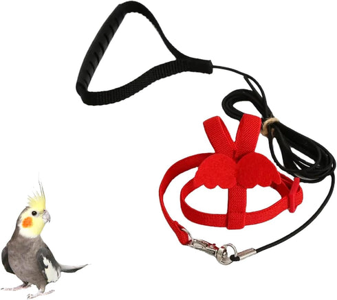 UKJENT 78 Inch 2 Pack, Bird Diaper with Flying Leash - Reusable Flight Suit with Waterproof Inner Layer, Washable Cute